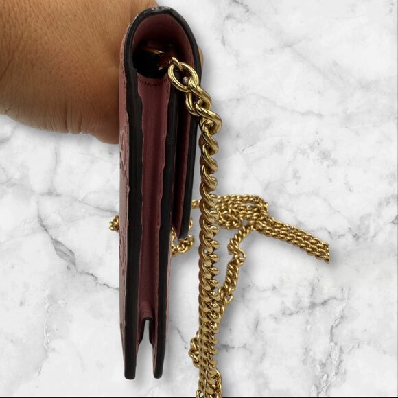 Gucci Sima GG Interlocking Wallet on a Chain - Pink - Picture 7 of 11